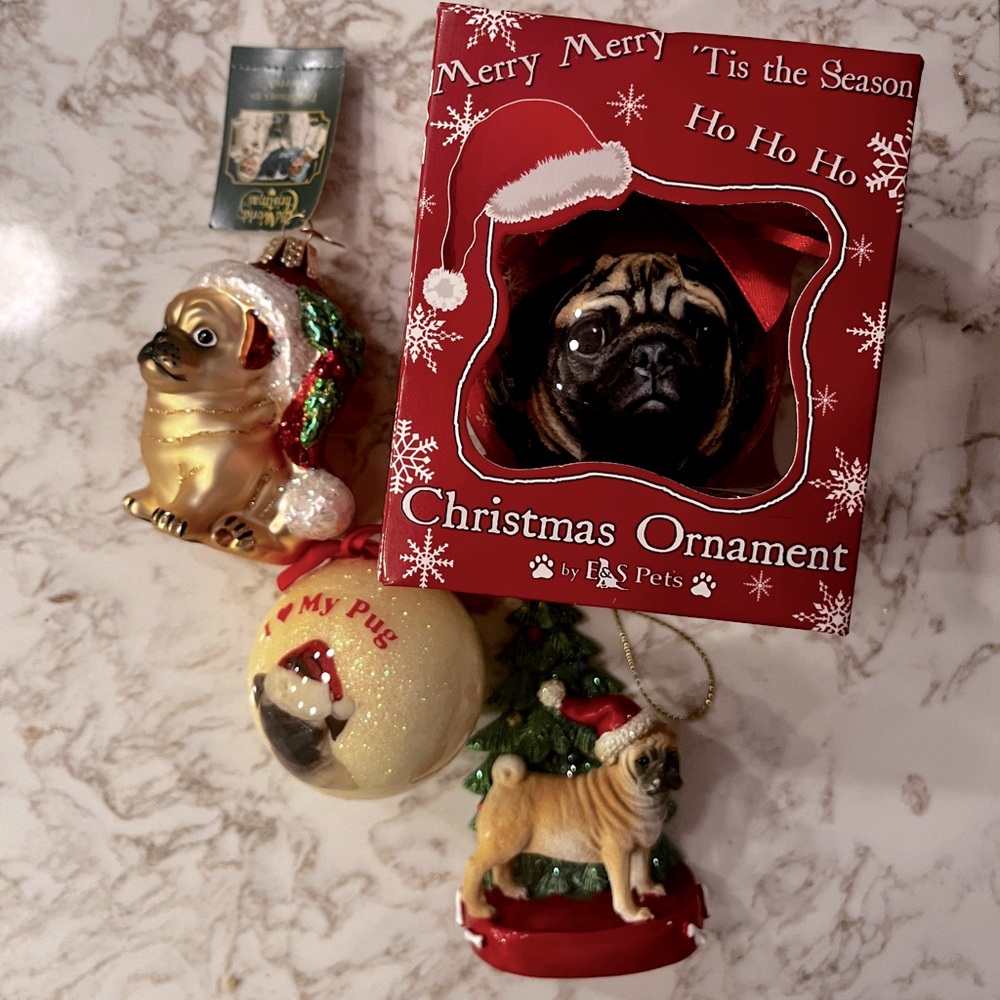Pug ornaments